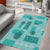 Vintage Lapita Area Rug Iconic Double Face Pattern Turquoise