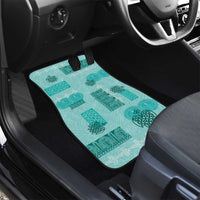 Vintage Lapita Car Mats Iconic Double Face Pattern Turquoise LT05 - Polynesian Pride