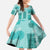 Vintage Lapita Family Matching Off Shoulder Maxi Dress and Hawaiian Shirt Iconic Double Face Pattern Turquoise LT05
