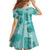 Vintage Lapita Family Matching Off Shoulder Maxi Dress and Hawaiian Shirt Iconic Double Face Pattern Turquoise LT05