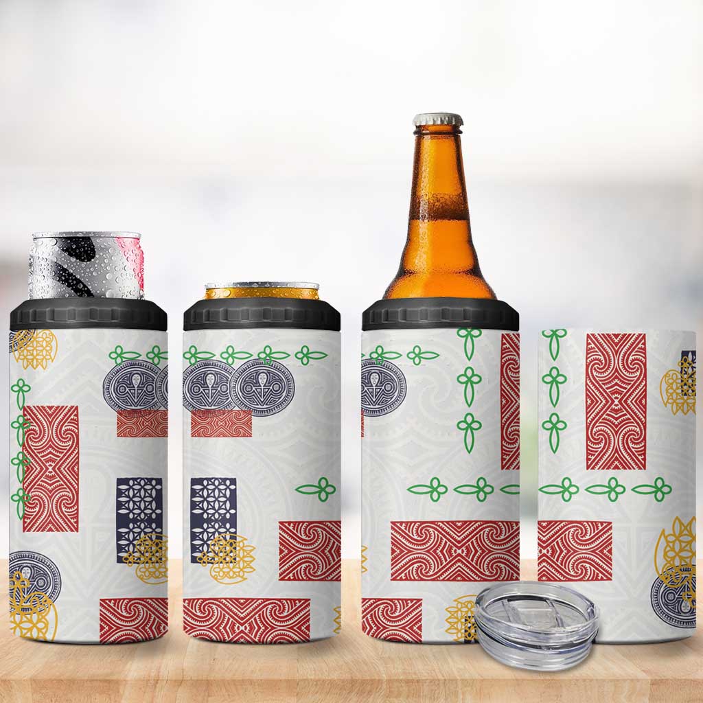 Vintage Lapita 4 in 1 Can Cooler Tumbler Iconic Double Face Pattern LT05 - Polynesian Pride
