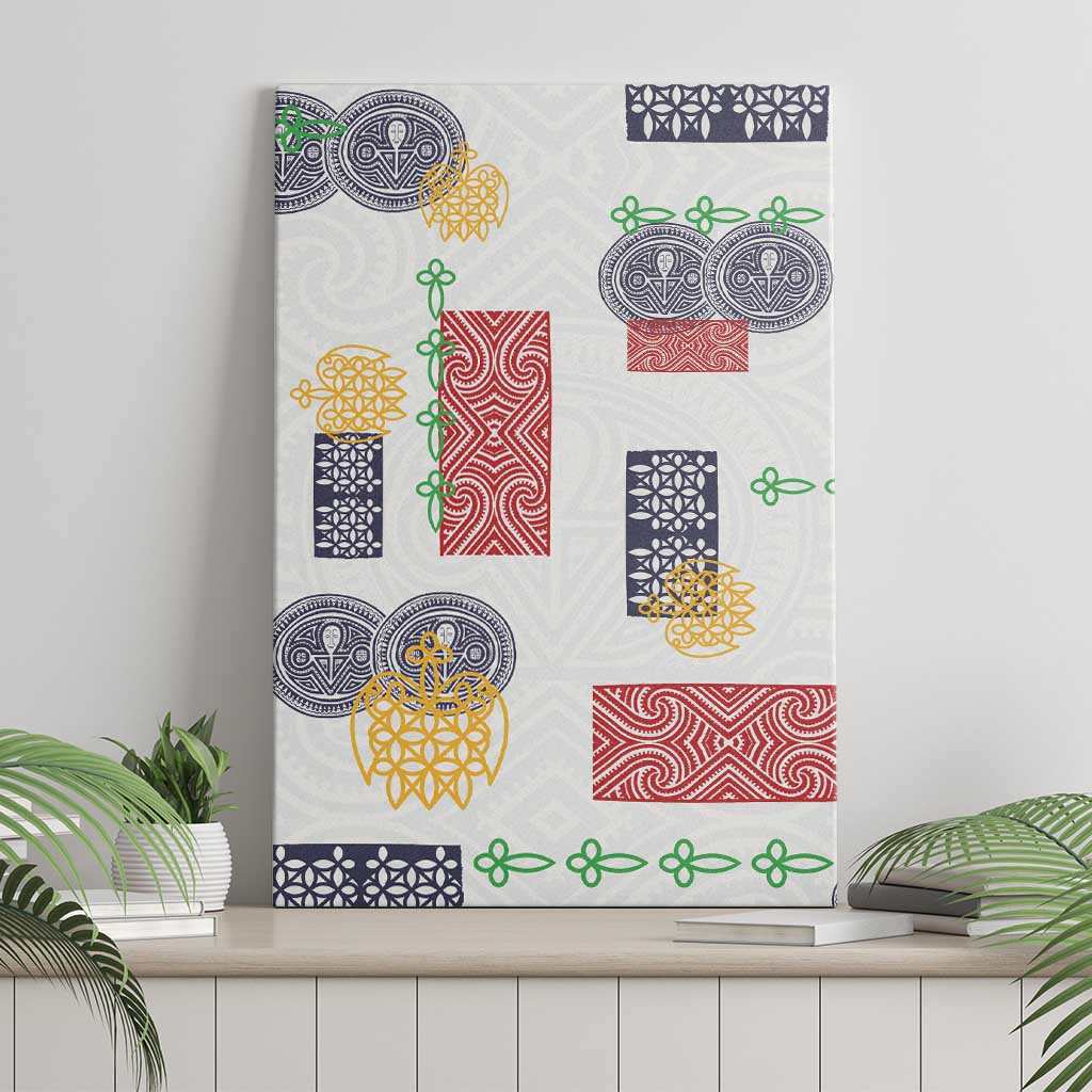 Vintage Lapita Canvas Wall Art Iconic Double Face Pattern LT05 - Polynesian Pride