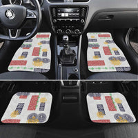 Vintage Lapita Car Mats Iconic Double Face Pattern LT05 Set 4pcs Colorful - Polynesian Pride