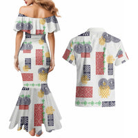 Vintage Lapita Couples Matching Mermaid Dress and Hawaiian Shirt Iconic Double Face Pattern LT05 - Polynesian Pride