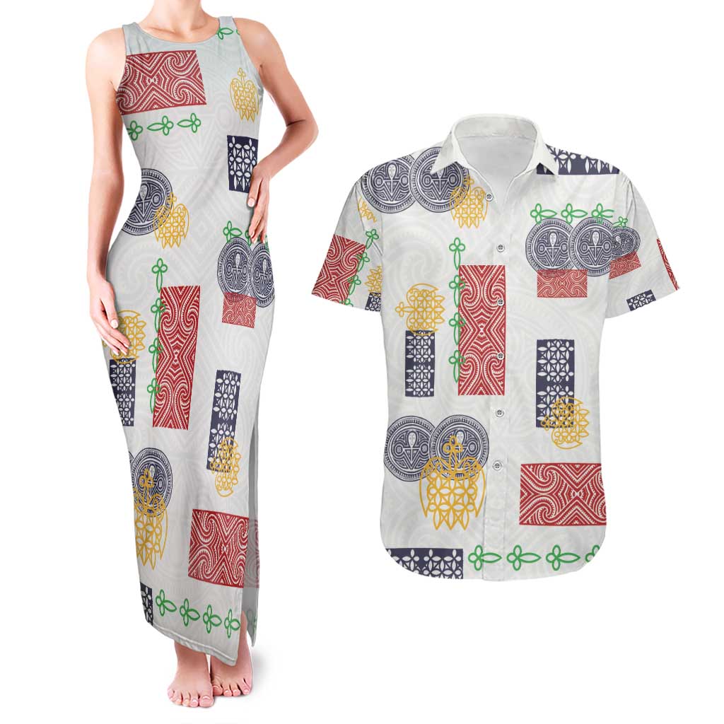 Vintage Lapita Couples Matching Tank Maxi Dress and Hawaiian Shirt Iconic Double Face Pattern LT05 Colorful - Polynesian Pride