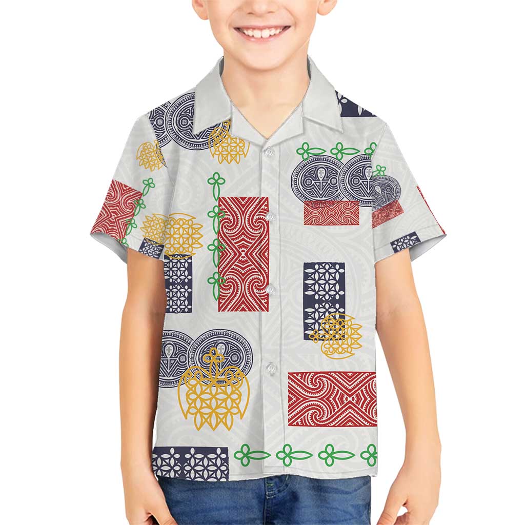 Vintage Lapita Family Matching Long Sleeve Bodycon Dress and Hawaiian Shirt Iconic Double Face Pattern