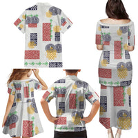 Vintage Lapita Family Matching Puletasi and Hawaiian Shirt Iconic Double Face Pattern