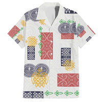 Vintage Lapita Family Matching Short Sleeve Bodycon Dress and Hawaiian Shirt Iconic Double Face Pattern