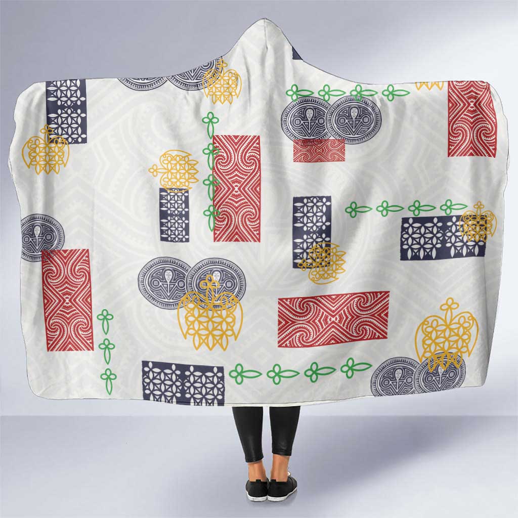 Vintage Lapita Hooded Blanket Iconic Double Face Pattern LT05 One Size Colorful - Polynesian Pride