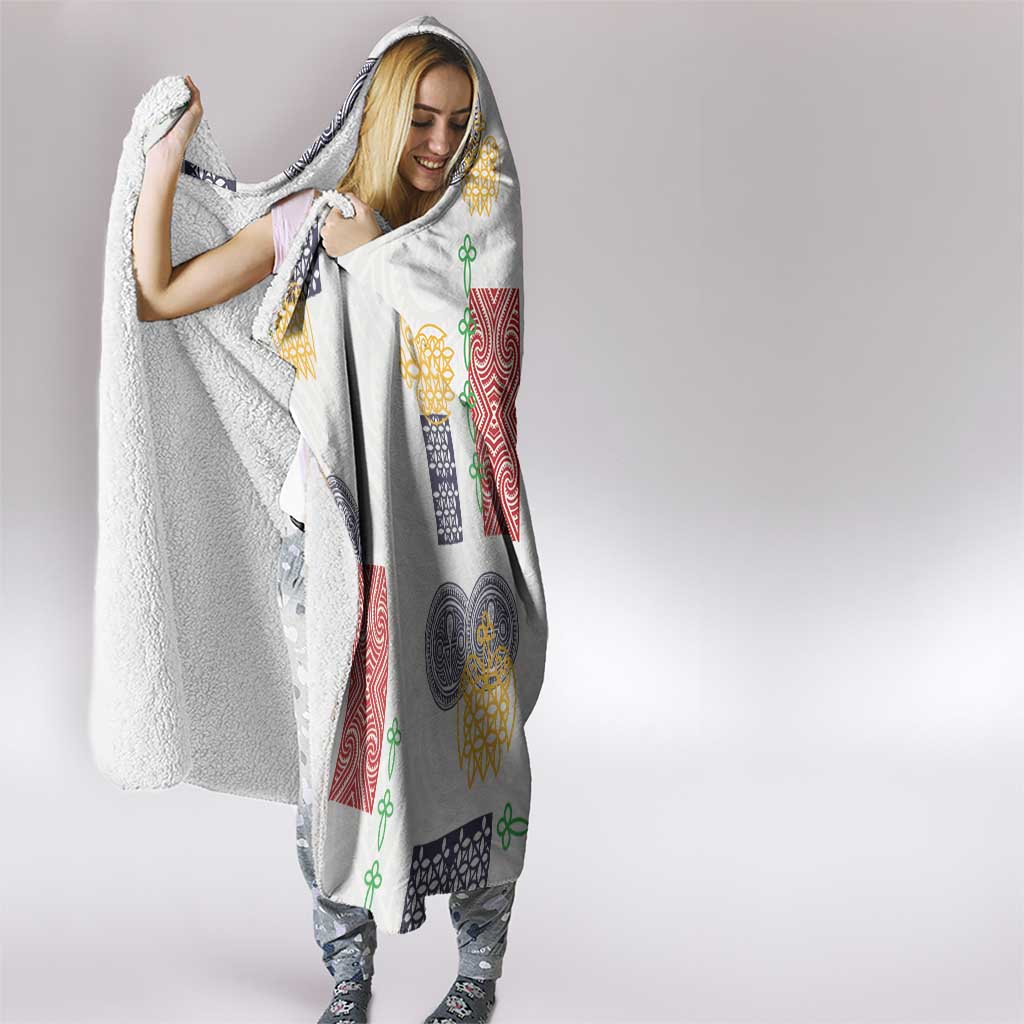 Vintage Lapita Hooded Blanket Iconic Double Face Pattern LT05 - Polynesian Pride