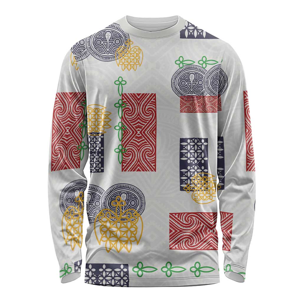 Vintage Lapita Long Sleeve Shirt Iconic Double Face Pattern LT05 Unisex Colorful - Polynesian Pride
