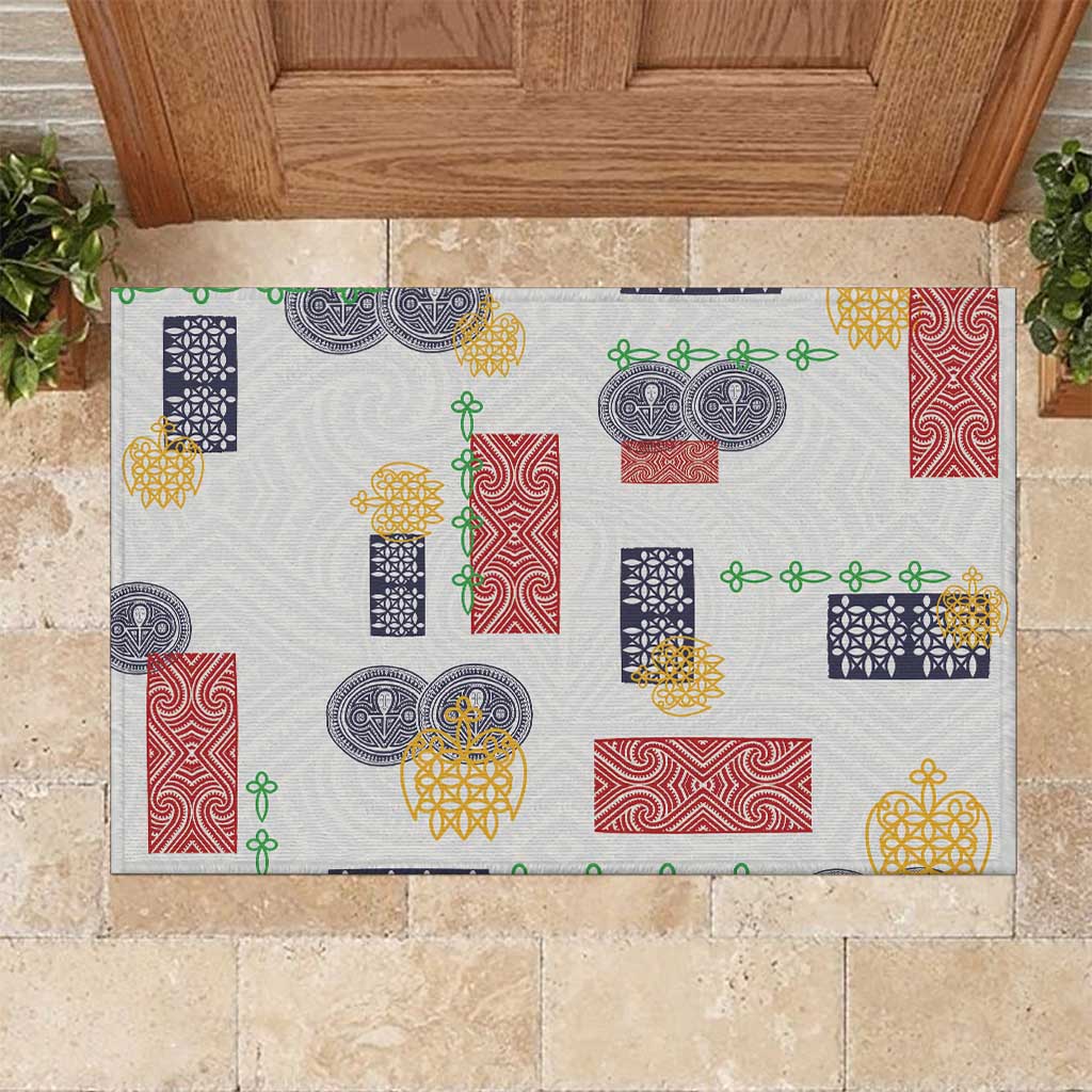 Vintage Lapita Rubber Doormat Iconic Double Face Pattern LT05 Colorful - Polynesian Pride
