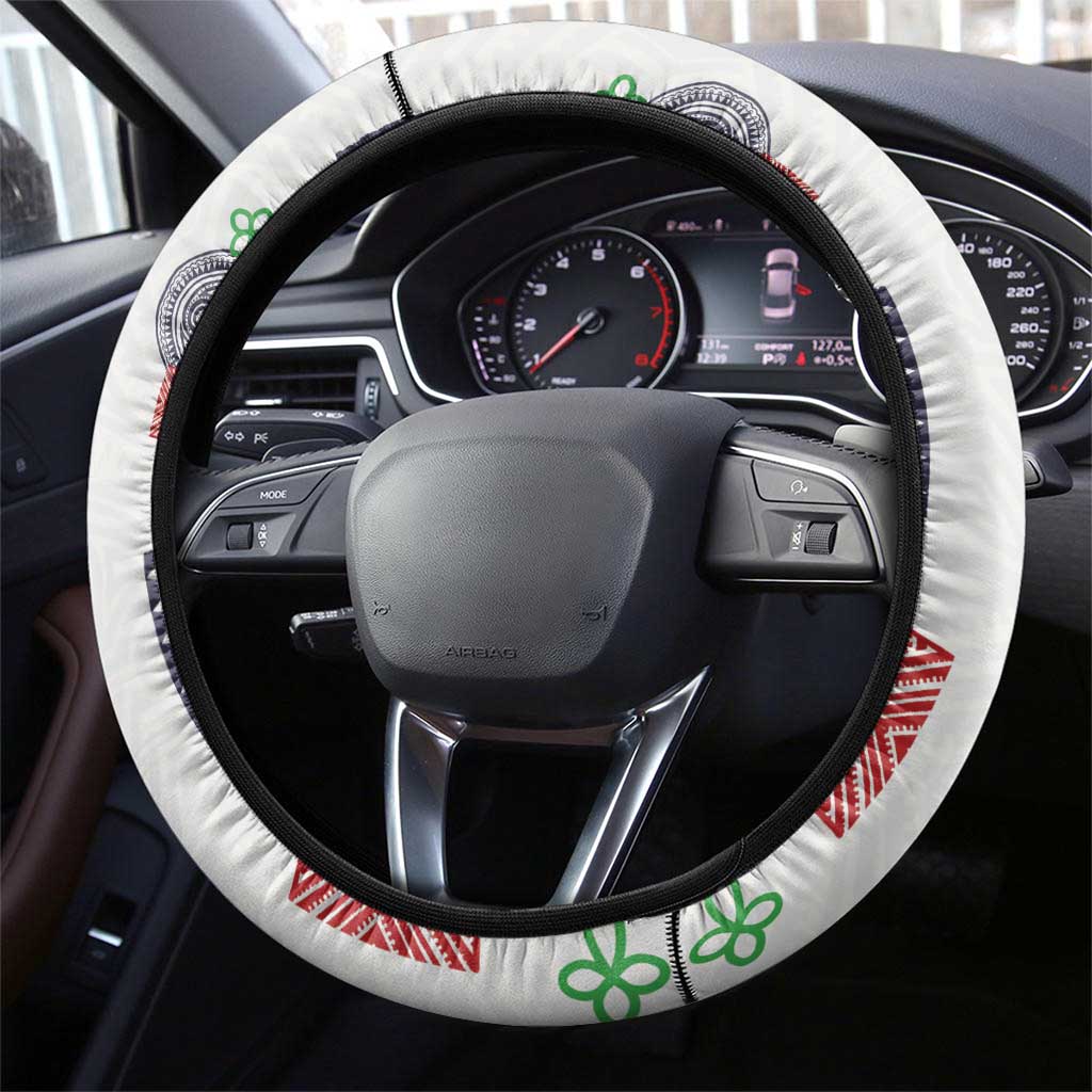 Vintage Lapita Steering Wheel Cover Iconic Double Face Pattern LT05 - Polynesian Pride