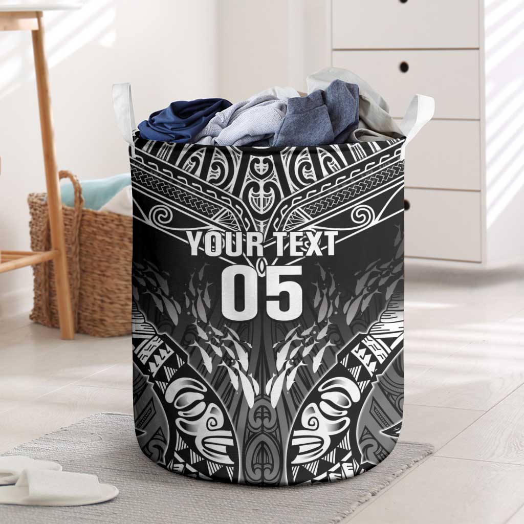 Custom New Zealand Fishing Laundry Basket Aotearoa Maori Koru - Polynesian Pride