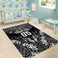 Custom New Zealand Fishing Area Rug Aotearoa Maori Koru - Polynesian Pride