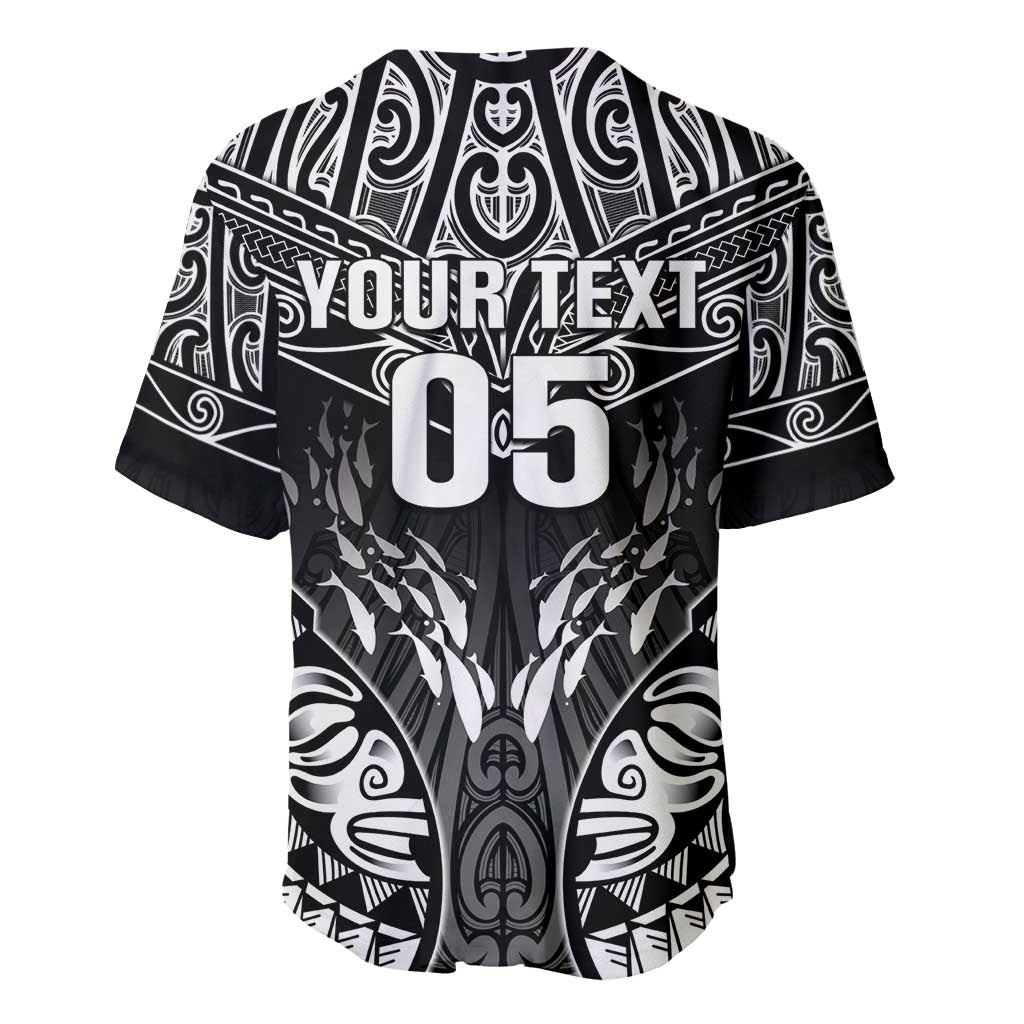 Custom New Zealand Fishing Baseball Jersey Aotearoa Maori Koru - Polynesian Pride