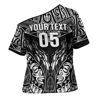 Custom New Zealand Fishing Cross Shoulder Shirt Aotearoa Maori Koru - Polynesian Pride