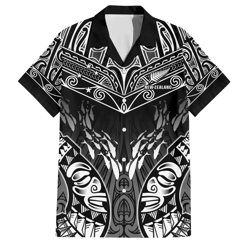 Custom New Zealand Fishing Family Matching Short Sleeve Bodycon Dress and Hawaiian Shirt Aotearoa Maori Koru - Polynesian Pride