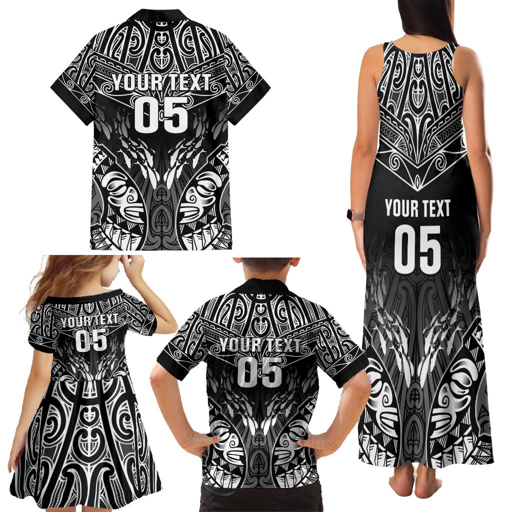 Custom New Zealand Fishing Family Matching Tank Maxi Dress and Hawaiian Shirt Aotearoa Maori Koru - Polynesian Pride
