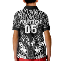 Custom New Zealand Fishing Kid Polo Shirt Aotearoa Maori Koru - Polynesian Pride