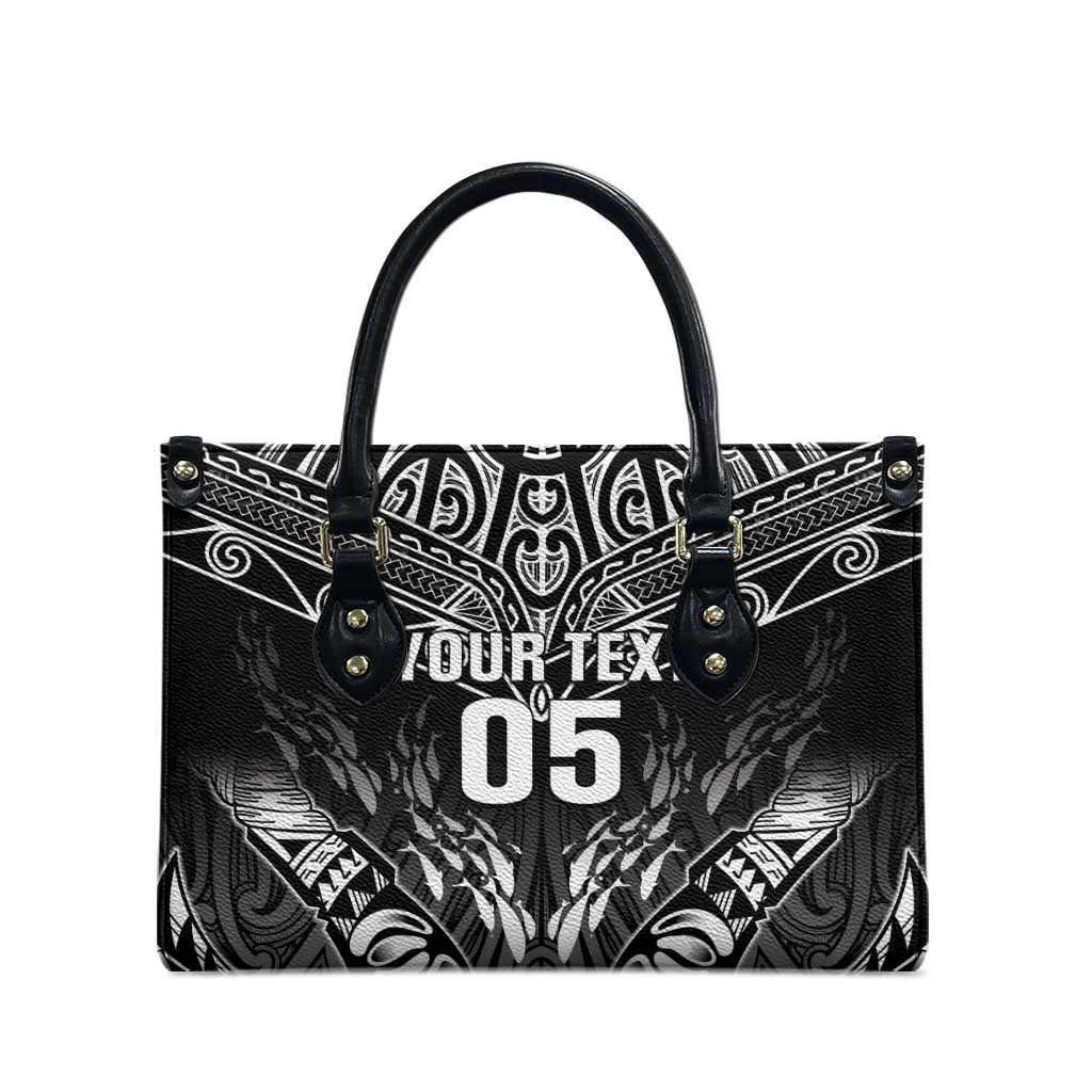 Custom New Zealand Fishing Leather Bag Aotearoa Maori Koru - Polynesian Pride