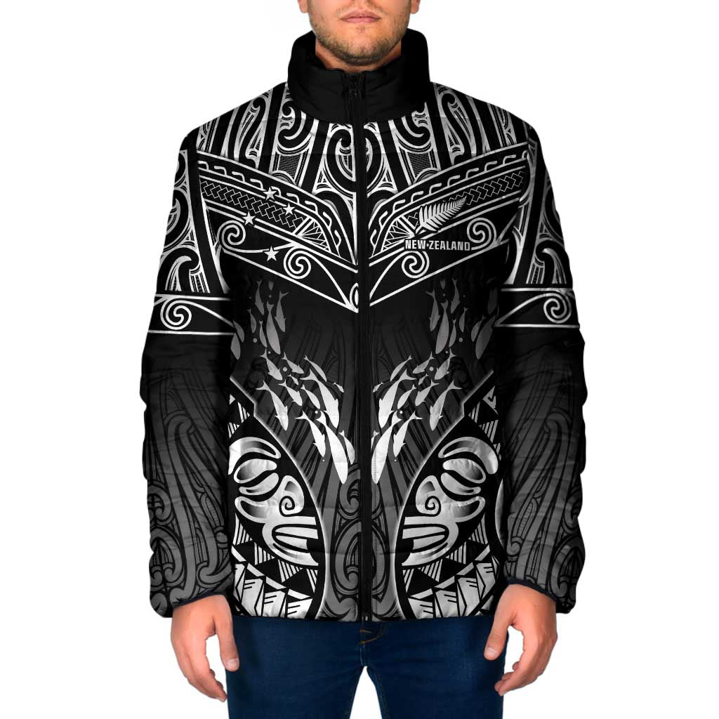 Custom New Zealand Fishing Padded Jacket Aotearoa Maori Koru - Polynesian Pride
