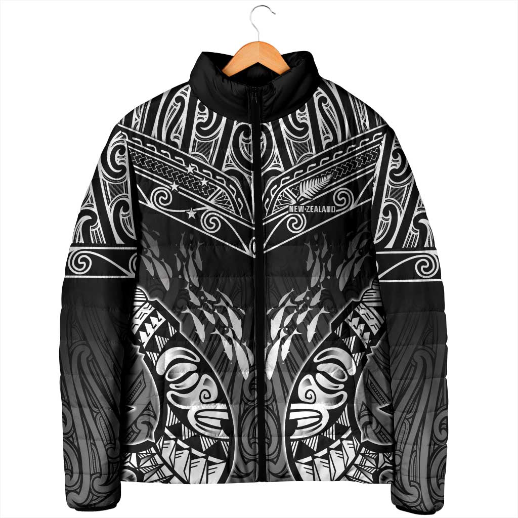 Custom New Zealand Fishing Padded Jacket Aotearoa Maori Koru - Polynesian Pride