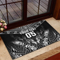 Custom New Zealand Fishing Rubber Doormat Aotearoa Maori Koru - Polynesian Pride