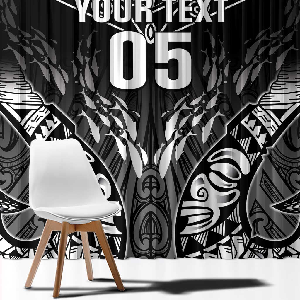 Custom New Zealand Fishing Window Curtain Aotearoa Maori Koru - Polynesian Pride