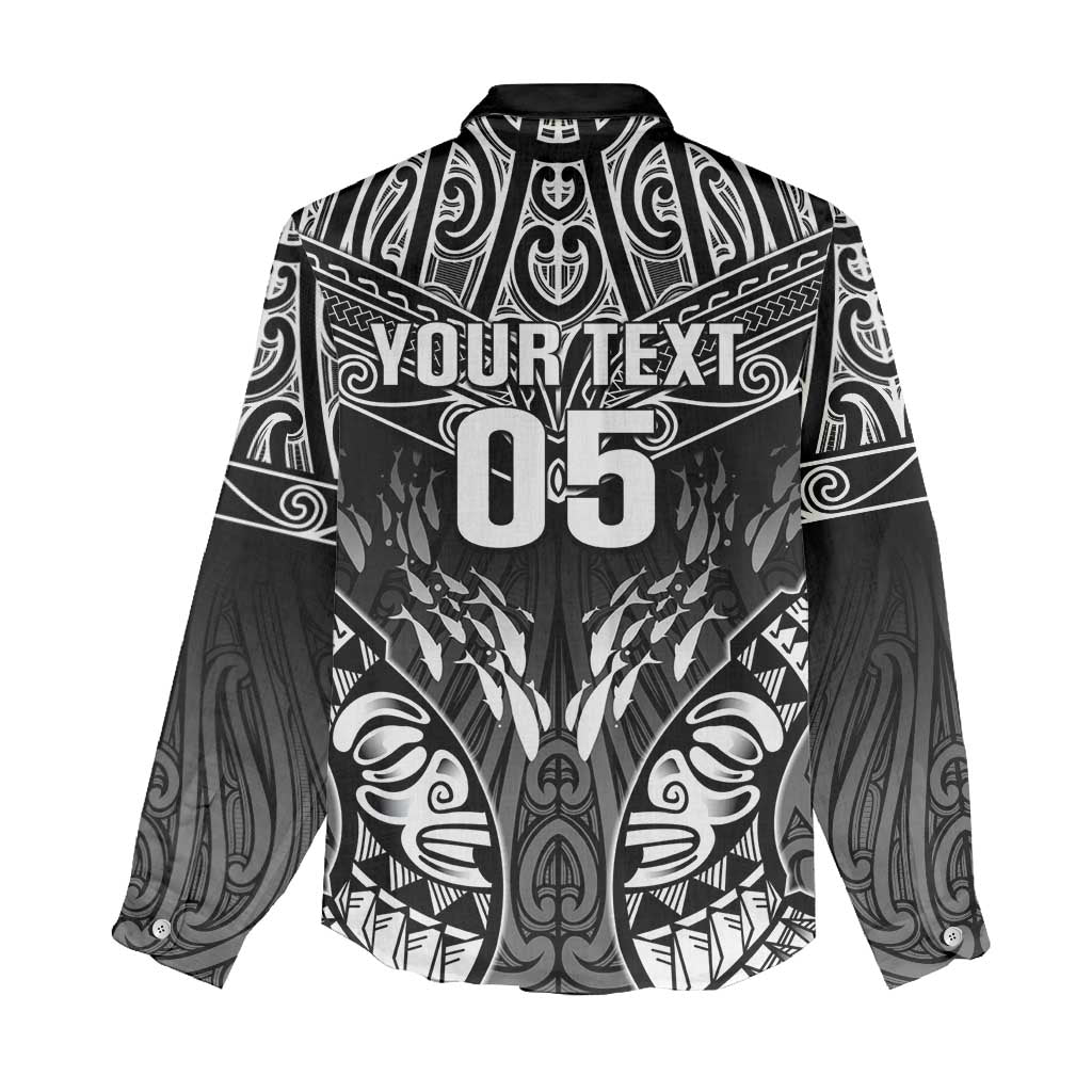 Custom New Zealand Fishing Women Casual Shirt Aotearoa Maori Koru - Polynesian Pride