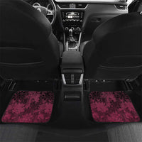 Personalised Memorial Breast Cancer Awareness Car Mats Plumeria Floral Tribal Pattern - Polynesian Pride