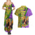 Personalised Hawaii Mardi Gras Couples Matching Summer Maxi Dress and Hawaiian Shirt Polynesian Pattern With Glitter Style LT05 - Polynesian Pride