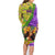 Personalised Hawaii Mardi Gras Family Matching Long Sleeve Bodycon Dress and Hawaiian Shirt Polynesian Pattern With Glitter Style LT05 - Polynesian Pride