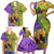 Personalised Hawaii Mardi Gras Family Matching Short Sleeve Bodycon Dress and Hawaiian Shirt Polynesian Pattern With Glitter Style LT05 - Polynesian Pride