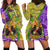 Personalised Hawaii Mardi Gras Hoodie Dress Polynesian Pattern With Glitter Style LT05 - Polynesian Pride