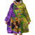 Personalised Hawaii Mardi Gras Wearable Blanket Hoodie Polynesian Pattern With Glitter Style LT05 - Polynesian Pride