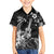 Hawaii Ukulele Family Matching Summer Maxi Dress and Hawaiian Shirt Polynesian Pattern Mix Hibiscus Black Version LT05