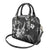 Hawaii Ukulele Shoulder Handbag Polynesian Pattern Mix Hibiscus Black Version