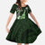 Hawaii Ukulele Family Matching Puletasi and Hawaiian Shirt Polynesian Pattern Mix Hibiscus Green Version LT05