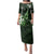 Hawaii Ukulele Family Matching Puletasi and Hawaiian Shirt Polynesian Pattern Mix Hibiscus Green Version LT05