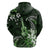 Hawaii Ukulele Hoodie Polynesian Pattern Mix Hibiscus Green Version LT05