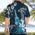 Hawaii Ukulele Hawaiian Shirt Polynesian Pattern Mix Hibiscus Blue Version LT05