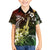 Hawaii Ukulele Family Matching Off Shoulder Maxi Dress and Hawaiian Shirt Polynesian Pattern Mix Hibiscus Reggae Version LT05