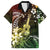 Hawaii Ukulele Family Matching Puletasi and Hawaiian Shirt Polynesian Pattern Mix Hibiscus Reggae Version LT05