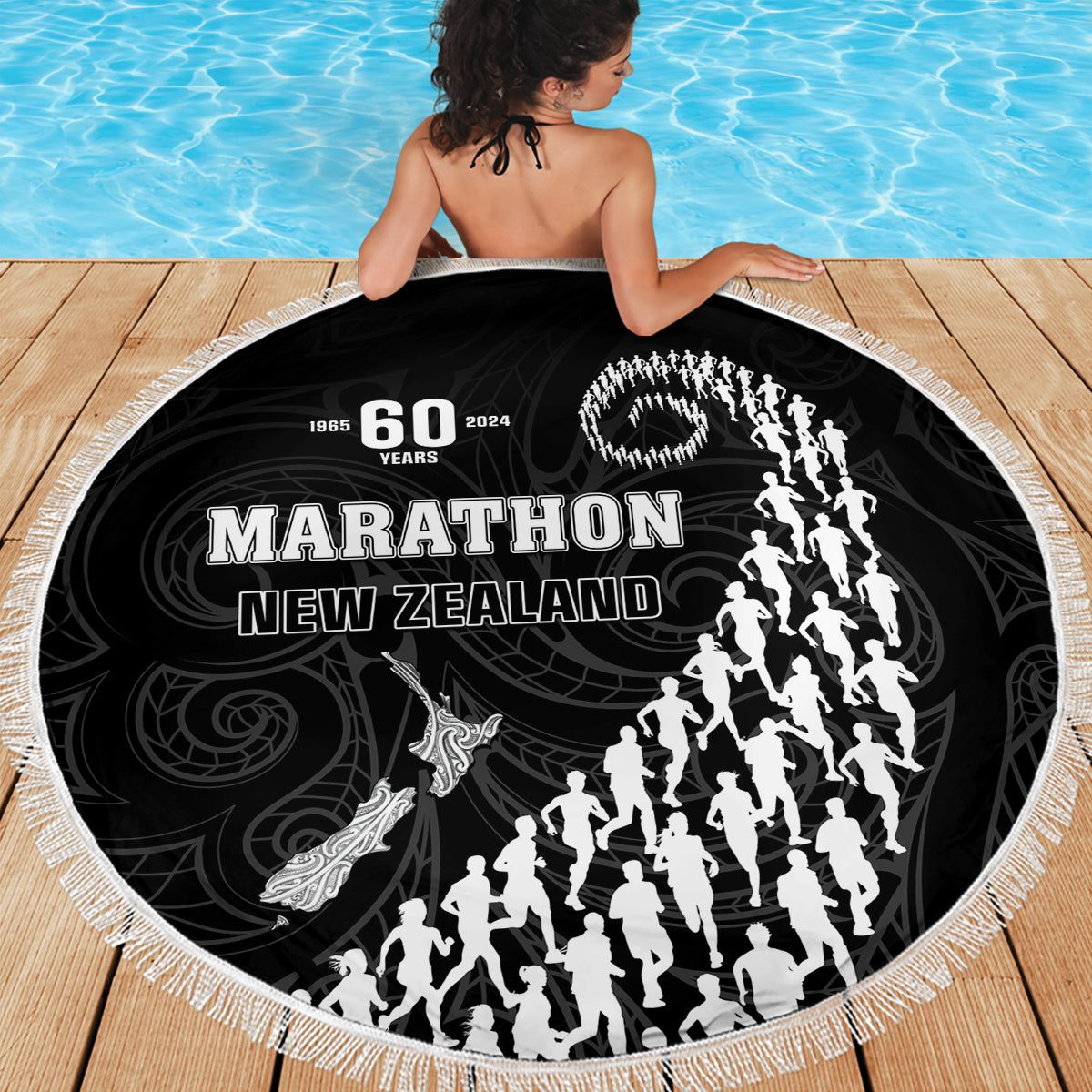 New Zealand Marathon Beach Blanket Maori Style LT05 - Polynesian Pride
