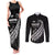 Custom New Zealand Marathon Couples Matching Tank Maxi Dress and Long Sleeve Button Shirt Maori Style