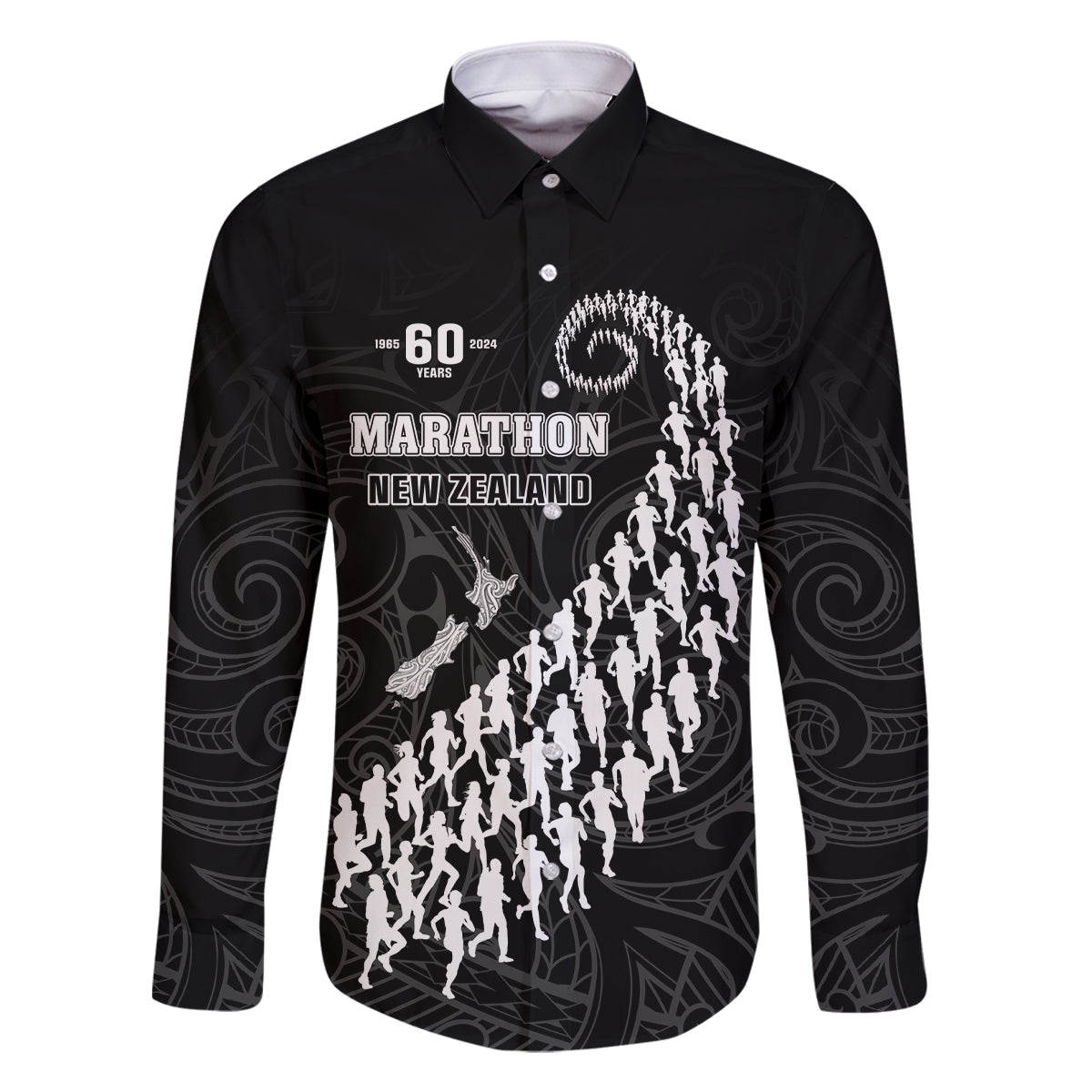 Custom New Zealand Marathon Family Matching Mermaid Dress and Hawaiian Shirt Maori Style