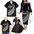 Custom New Zealand Marathon Family Matching Off The Shoulder Long Sleeve Dress and Hawaiian Shirt Maori Style