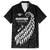 Custom New Zealand Marathon Family Matching Off The Shoulder Long Sleeve Dress and Hawaiian Shirt Maori Style