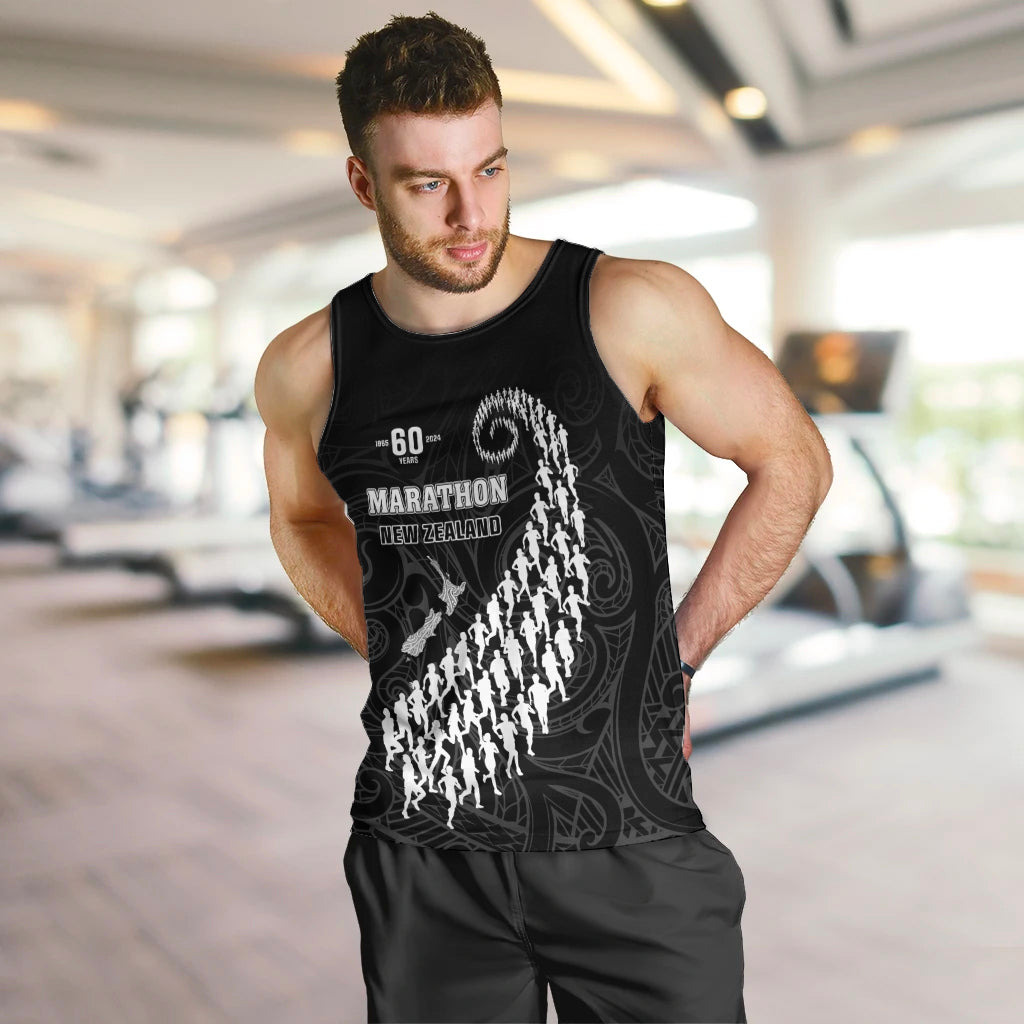 Custom New Zealand Marathon Men Tank Top Maori Style LT05 Black - Polynesian Pride